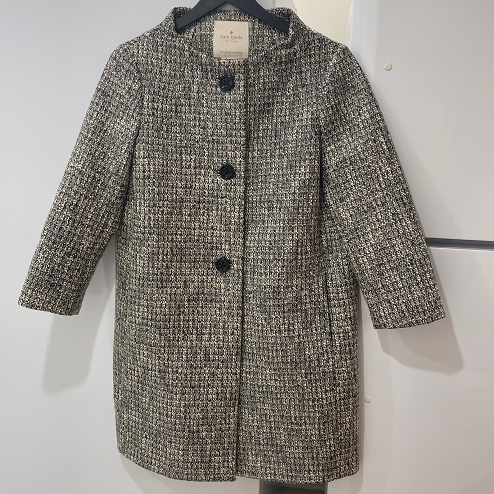 Kate Spade Tweed Coat Size 8